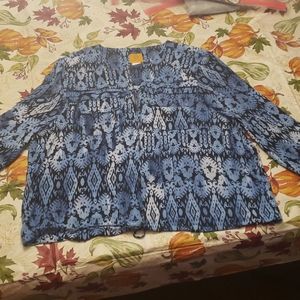 Zip up lightweight blouse